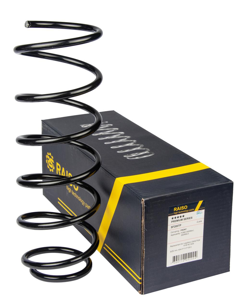 RAISO - SF200TP - (11X134X400) Пружина перед. Ford Sierra 84-93 1.3-2.0 RAISO - SF200TP - (11X134X400) Пружина перед. Ford Sierra 84-93 1.3-2.0