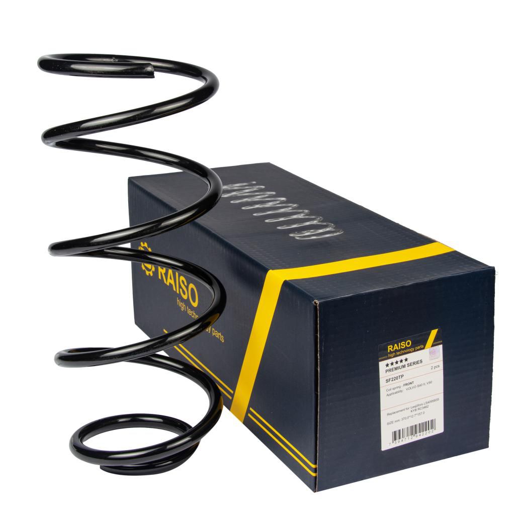 RAISO - SF220TP - Пружина передня Volvo S40 II,V50 04-12 (370*12,7*157)