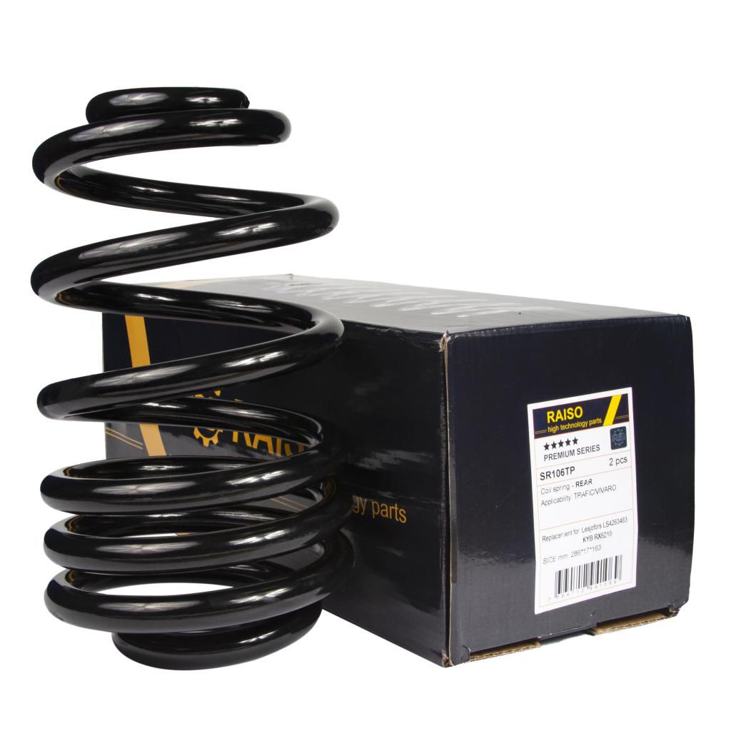 RAISO - SR106TP - Пружина задня Trafic/Vivaro 03- (286*17*163)