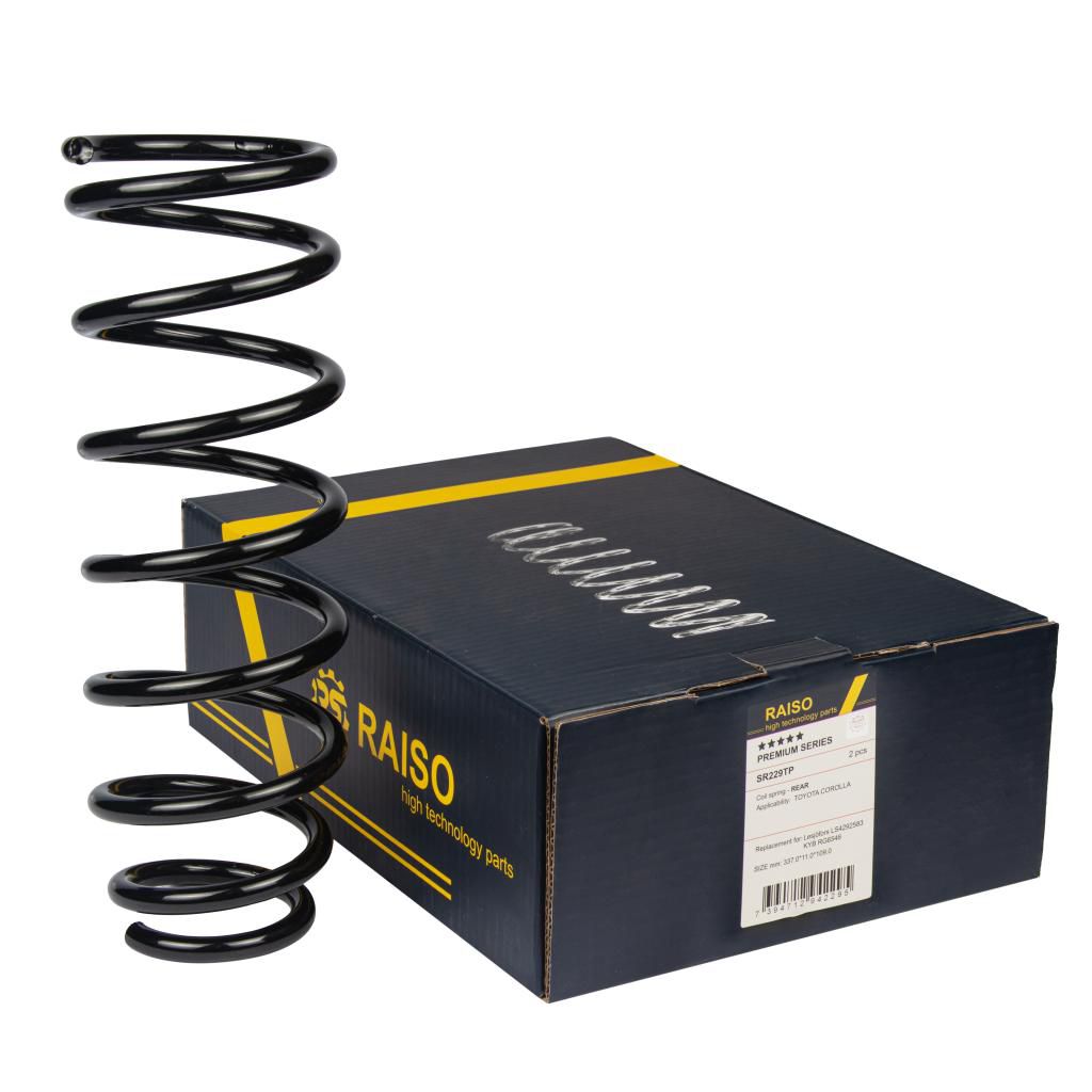RAISO - SR229TP - Пружина підвіски зад. Toyota Corolla 1.4D-2.0D 01.02-02.07
