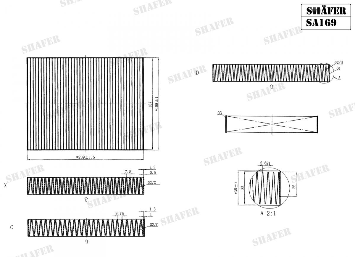 SHAFER - SA169 - Фільтр салону  Ford Fiesta V/Fusion 01-