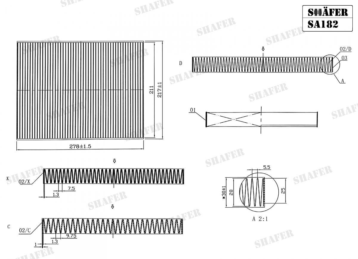 SHAFER - SA182 - Фільтр салону Audi Q7/Porsche Cayenne/VW Touareg/Multivan