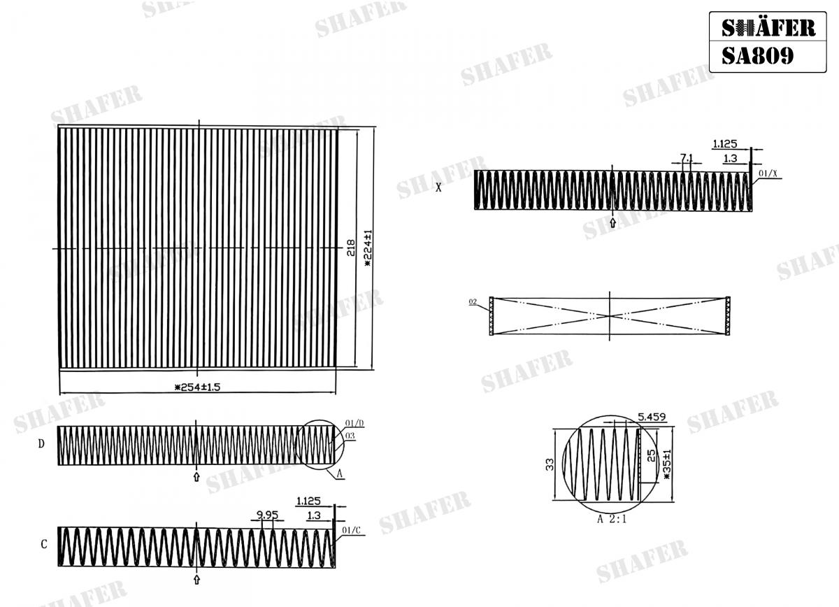 SHAFER - SA809 - Фільтр салона Skoda Fabia/Rapid/VW Polo 1.2-1.6 09-