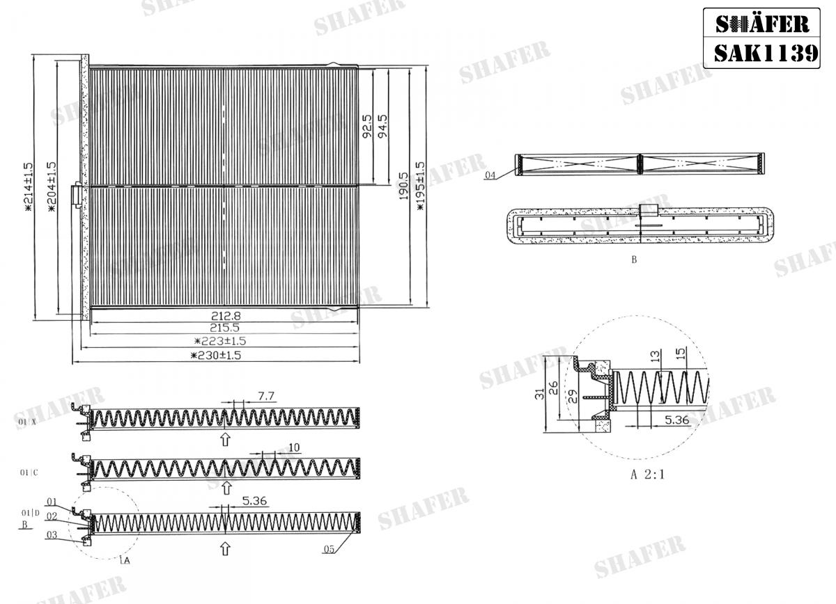 SHAFER - SAK1139 - Фiльтр салону вугільн. Mazda 3 (BM), 6 (GJ, GH), CX-5 12-