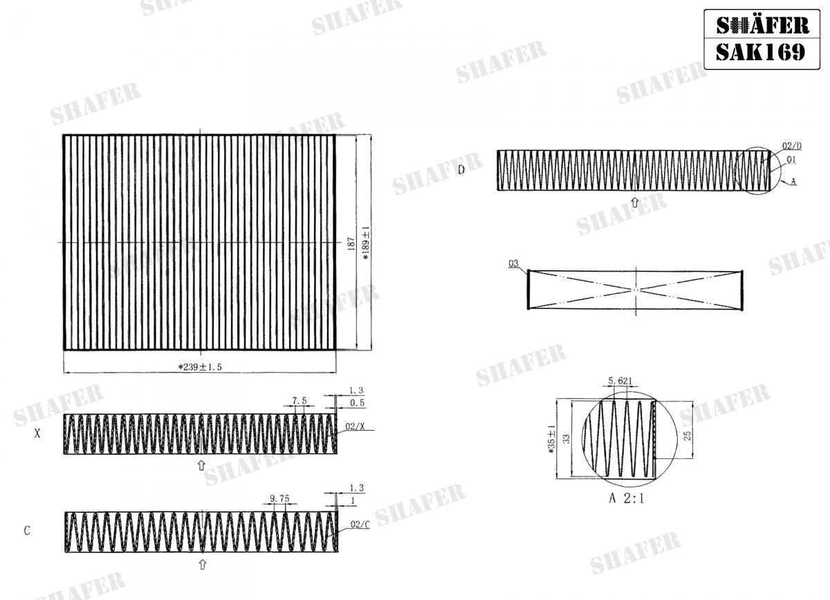 SHAFER - SAK169 - Фільтр салону вугільний Ford Fiesta V/Fusion 01-
