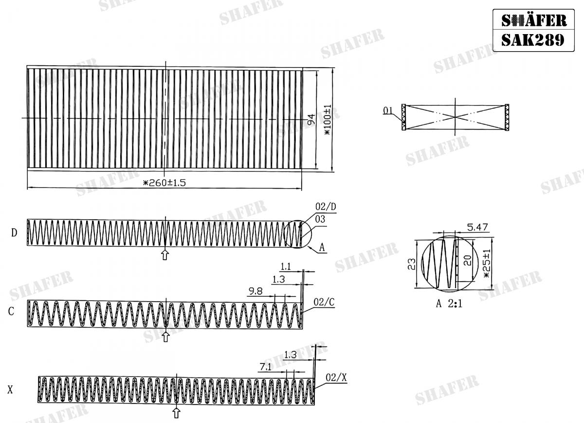 SHAFER - SAK289 - Фільтр салонний вугіл. Nissan Navara/Pathfinder 2.5Dci 07/05-