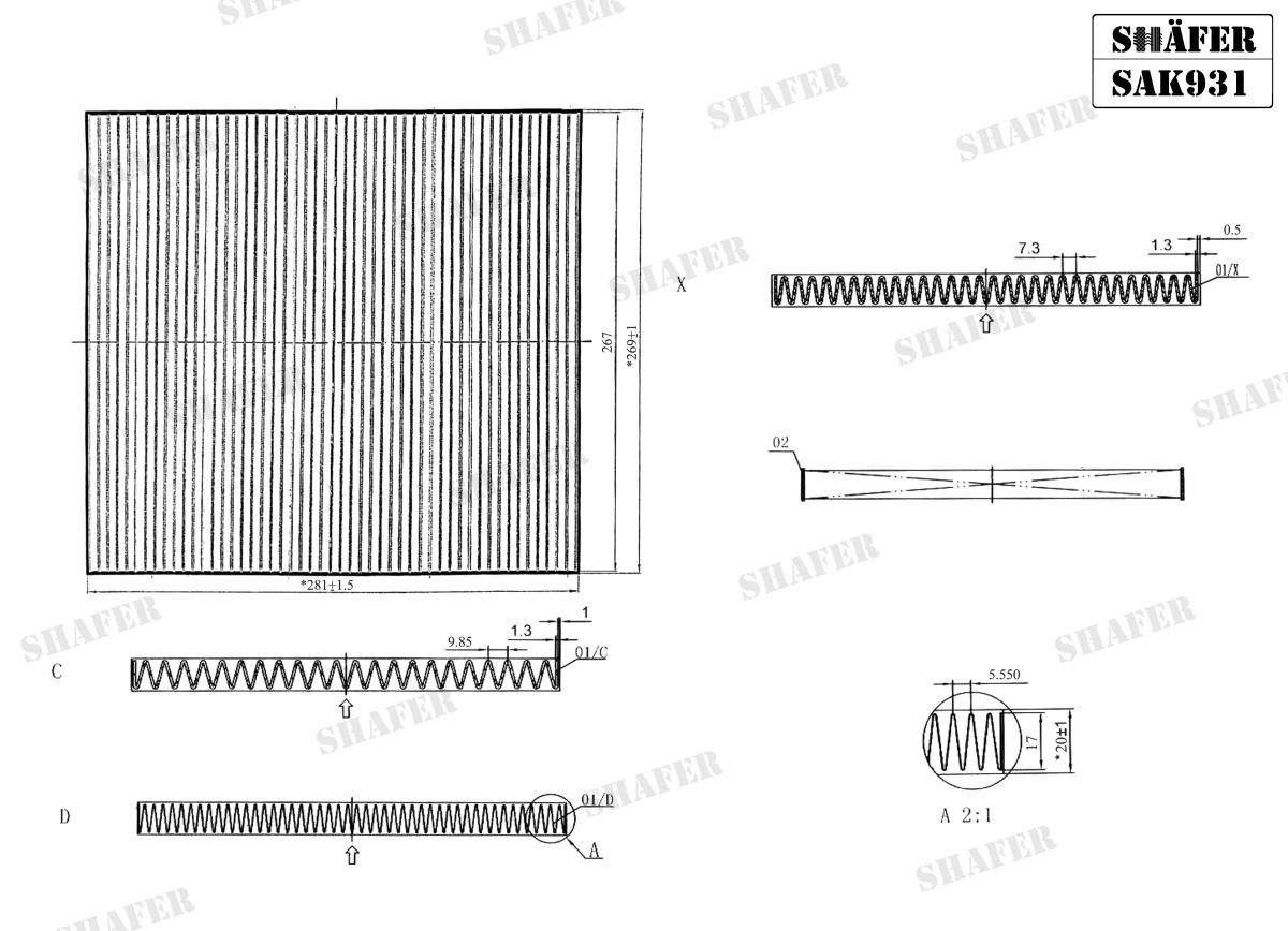 SHAFER - SAK931 - Фільтр салона (вугільний) Nissan Murano 3.4 08-/Teana II 2.3/2.5 08- SHAFER - SAK931 - Фільтр салона (вугільний) Nissan Murano 3.4 08-/Teana II 2.3/2.5 08-