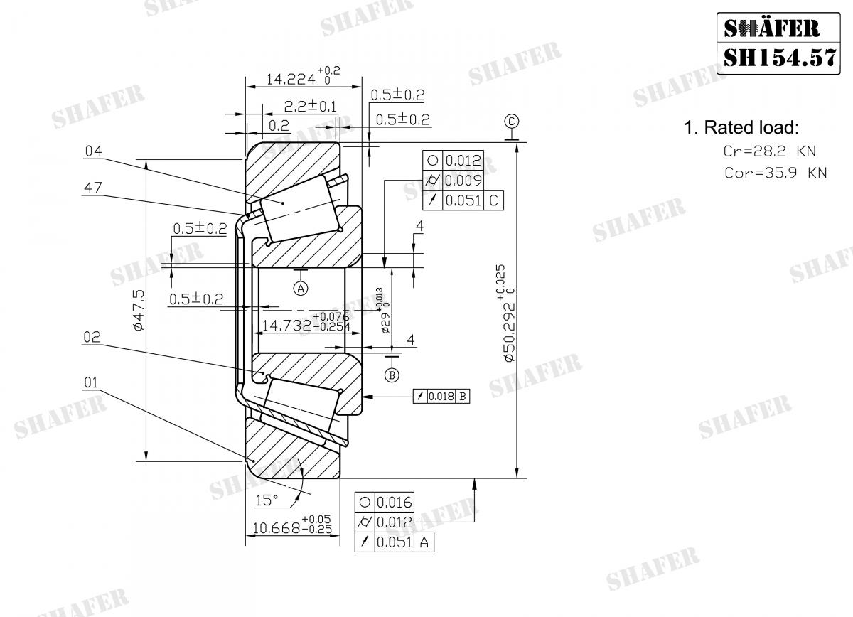 SHAFER - SH154.57K - Пiдшипник ступиці перед. лів/прав. +монтажний к-кт AUDI A4 B7, A6 ALLROAD C6, A6 C6, A8 D2, A8 D3, R8, R8 SPYDER; VW PHAETON 2.0D-6.0 03.94-03.16