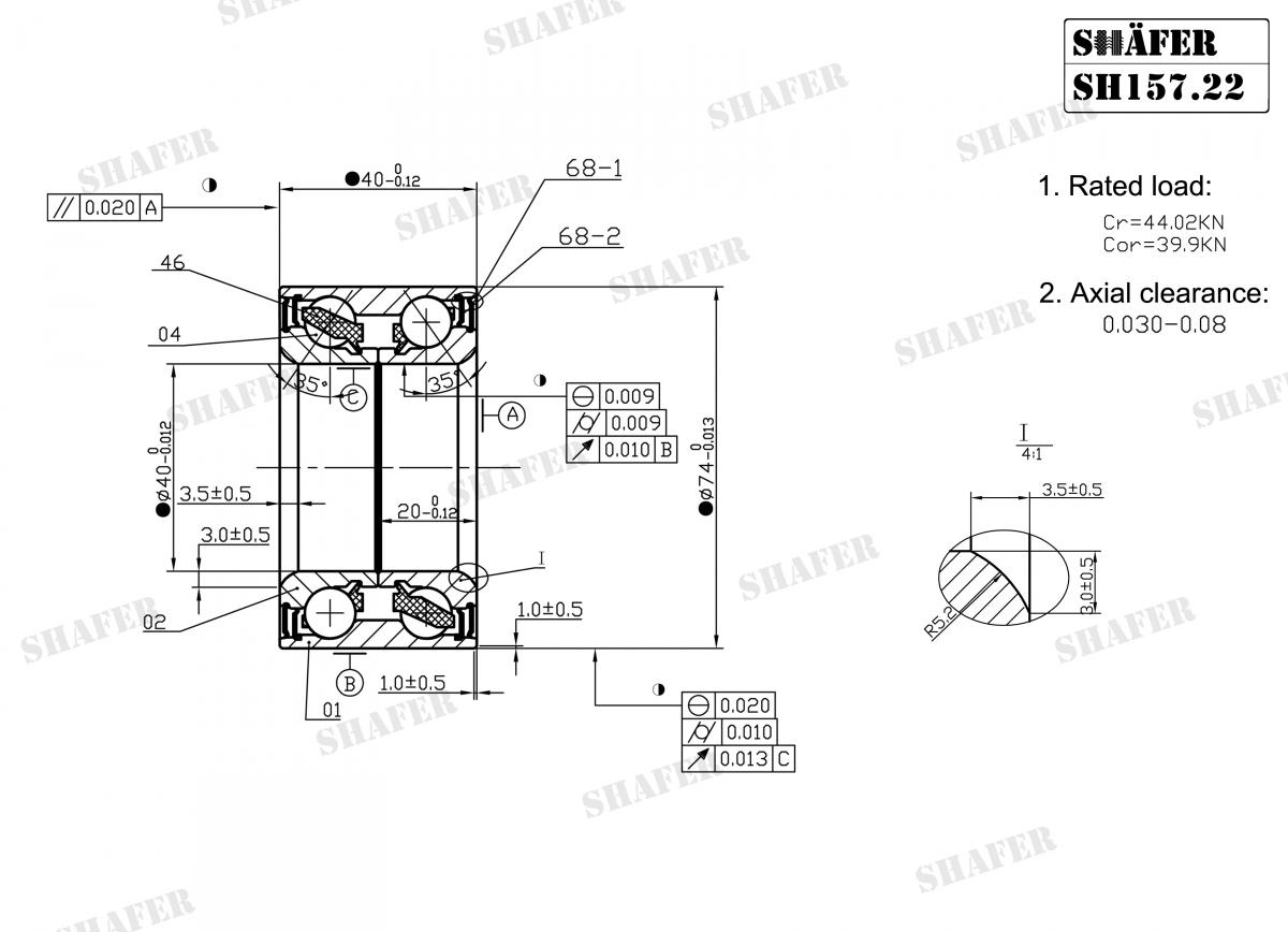 SHAFER - SH157.22K - Пiдшипник ступиці Audi A4,VW Golf IV 97-06 SHAFER - SH157.22K - Пiдшипник ступиці Audi A4,VW Golf IV 97-06
