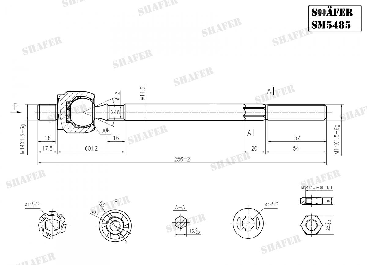 SHAFER - SM5485 - Кермова тяга 244mm RENAULT MEGANE I, MEGANE I CLASSIC, MEGANE I COACH, MEGANE SCENIC, SCENIC I 1.4-2.0 01.96-09.03 SHAFER - SM5485 - Кермова тяга 244mm RENAULT MEGANE I, MEGANE I CLASSIC, MEGANE I COACH, MEGANE SCENIC, SCENIC I 1.4-2.0 01.96-09.03