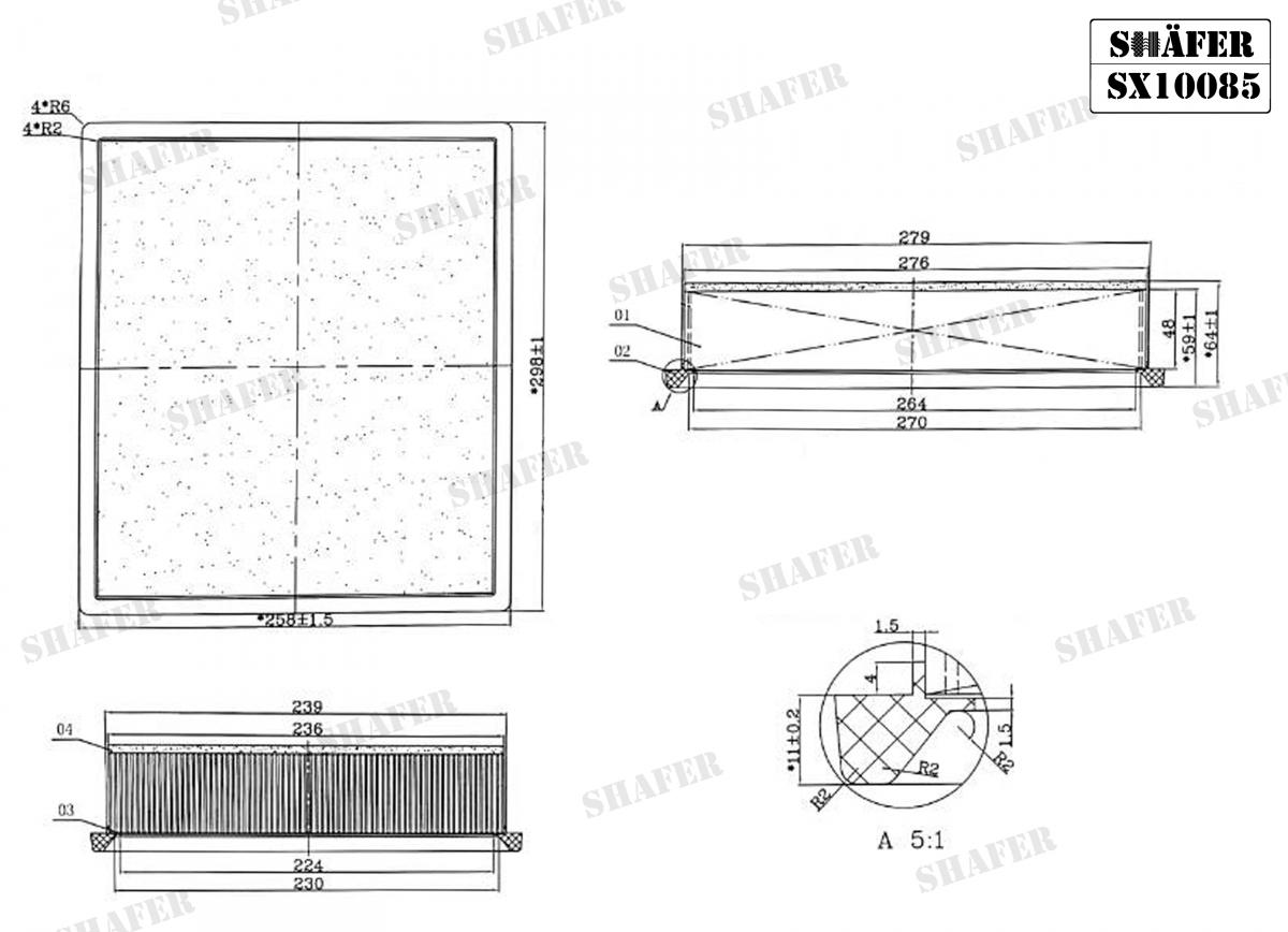 SHAFER - SX10085 - Фільтр повітряний Toyota Tundra 14-