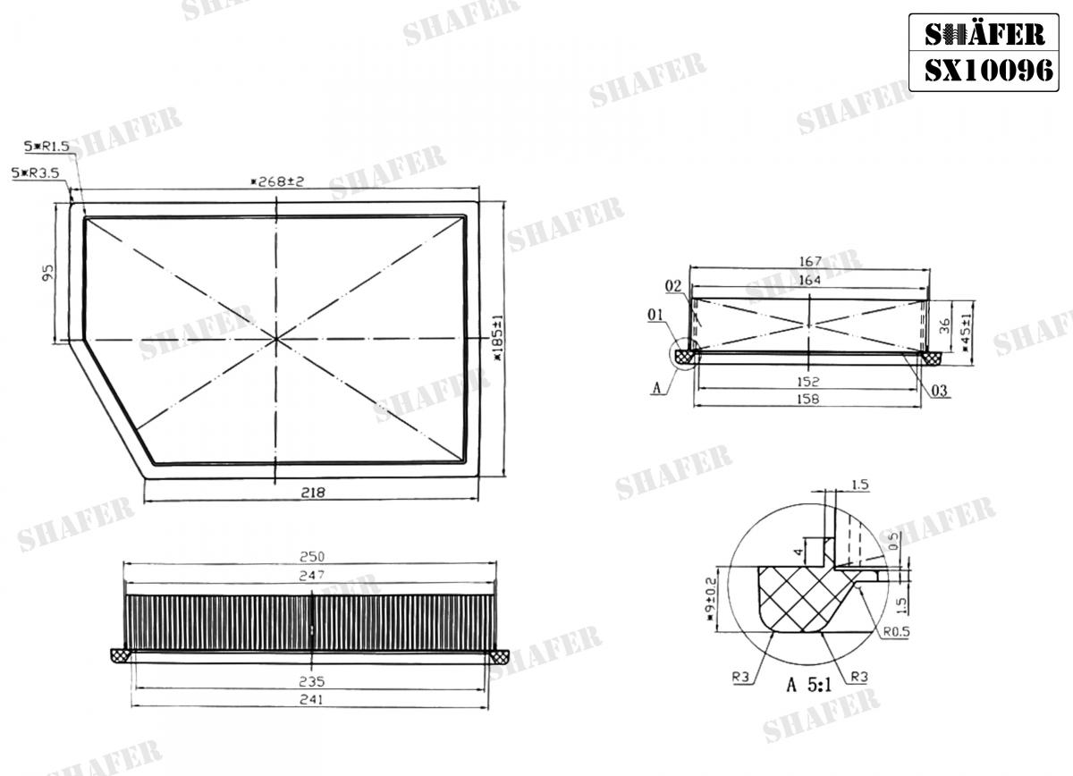 SHAFER - SX10096 - Фільтр повітряний Jeep Cherokee 13-