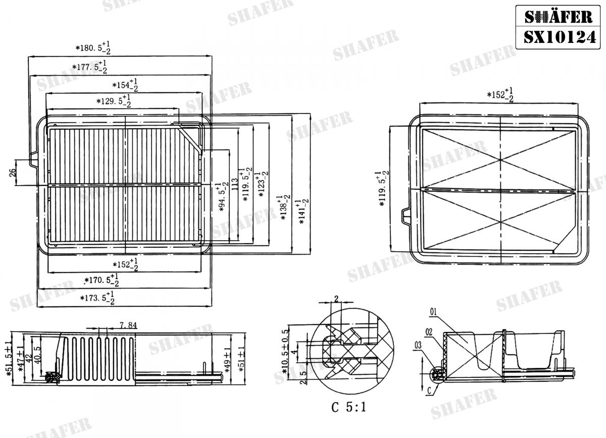 SHAFER - SX10124 - Фільтр повітряний Honda CR-V 2.0e-CVT Hybrid 18-