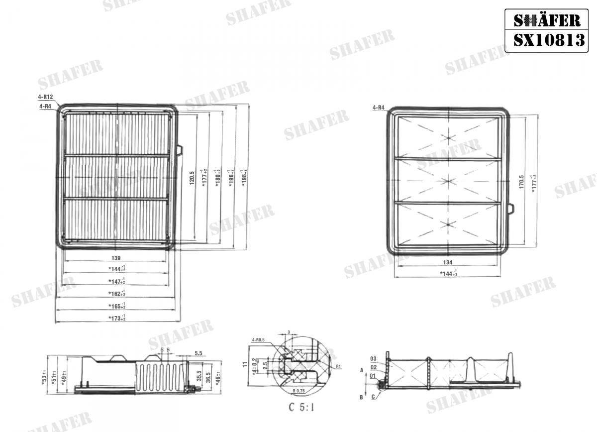SHAFER - SX10813 - Фiльтр повiтряний Honda Accord 1.5T 18-