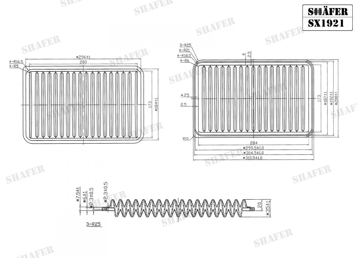 SHAFER - SX1921 - Фільтр повітряний Mazda 3 1.4/1.6 03-