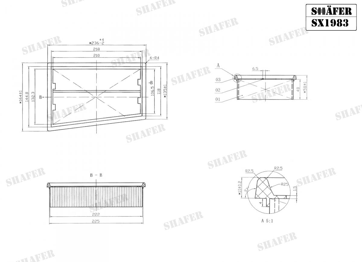 SHAFER - SX1983 - Фiльтр повiтряний Nissan Qashqai 06-, X-Trail 1.6-2.0dCi 07- Renault Koleos 2.0dCi 08-