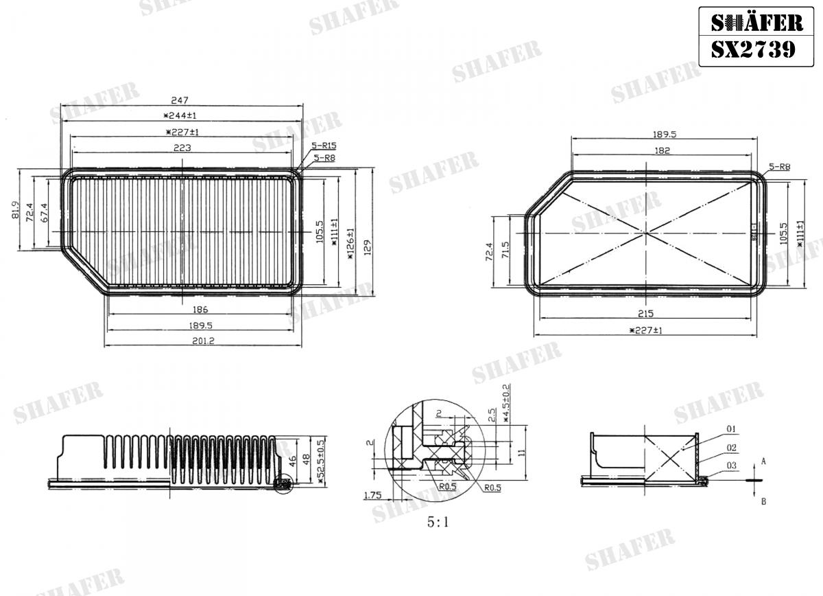 SHAFER - SX2739 - Фiльтр повiтряний Hyundai I 20 10-/Kia Soul (AM) 09-