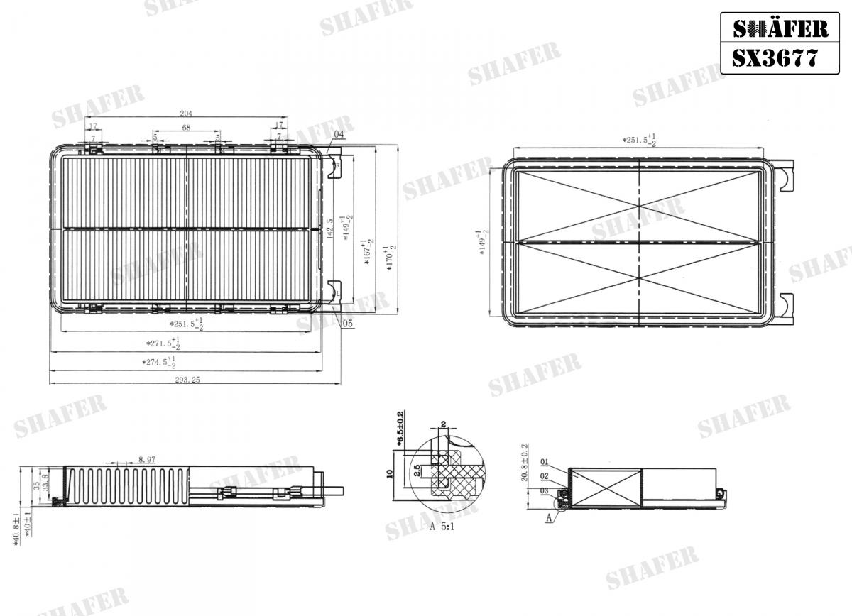 SHAFER - SX3677 - Фільтр повітряний Hyundai Tucson 15-/Kia Sportage 15-