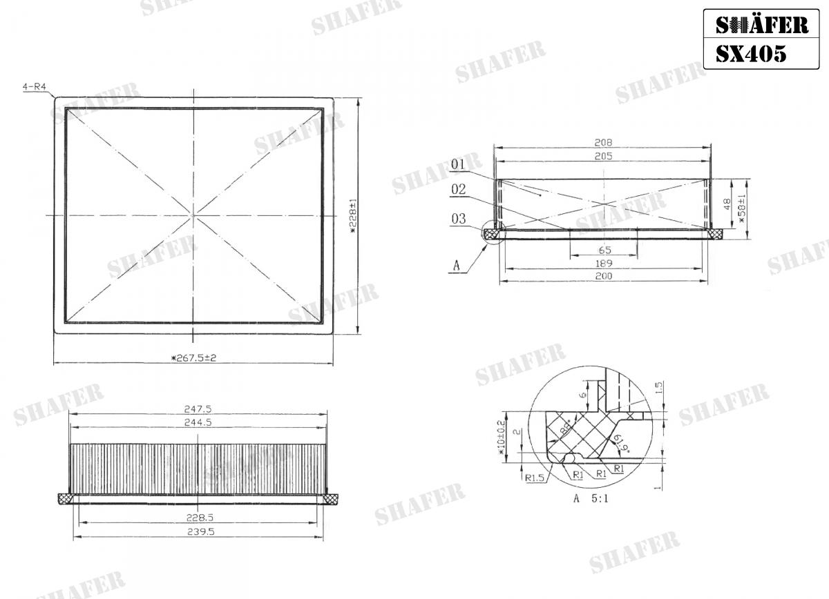 SHAFER - SX405 - Фільтр повітряний Seat,Volkswagen