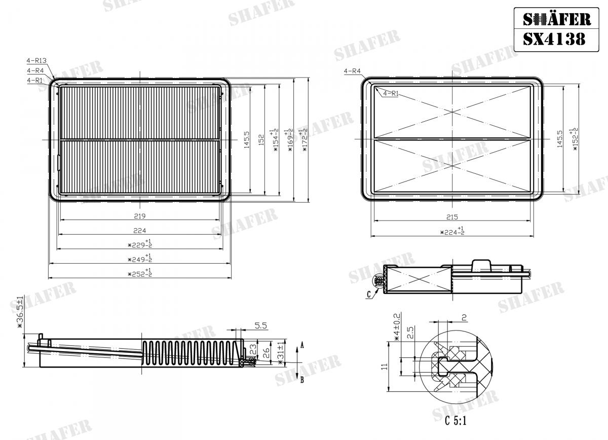 SHAFER - SX4138 - Фільтр повітряний Nissan Qashqai 14-