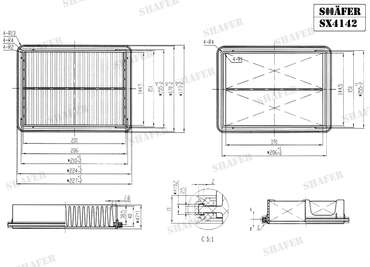 SHAFER - SX4142 - Фільтр повітряний Mazda 3  1.5 13-