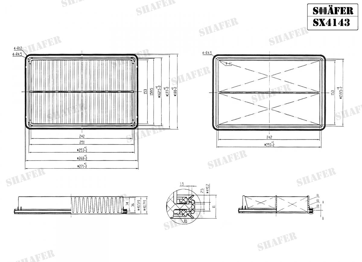 SHAFER - SX4143 - Фільтр повітряний Mazda 6, CX-5  2.0-2.5 12-