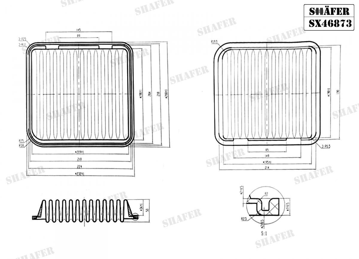 SHAFER - SX46873 - Фільтр повітряний Mitsubishi Galant 2.4 03- SHAFER - SX46873 - Фільтр повітряний Mitsubishi Galant 2.4 03-