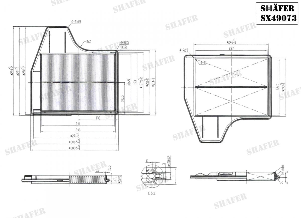 SHAFER - SX49073 - Фільтр повітряний Nissan Altima 2.5 12- SHAFER - SX49073 - Фільтр повітряний Nissan Altima 2.5 12-