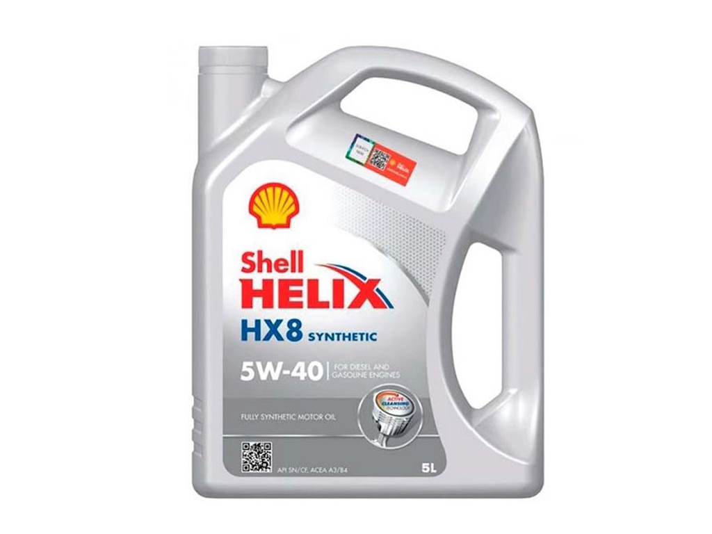 SHELL - 550054676 - Олива двигуна 5L Shell Helix HX8 5W40 (ACEA A3/B3, A3/B4; MB 229.3; VW 502.00/505.00;RN 0700/0710; FIAT 9.55535-M2)